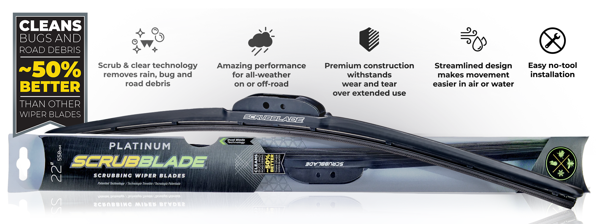 28" Platinum Scrubblade Wiper Blade