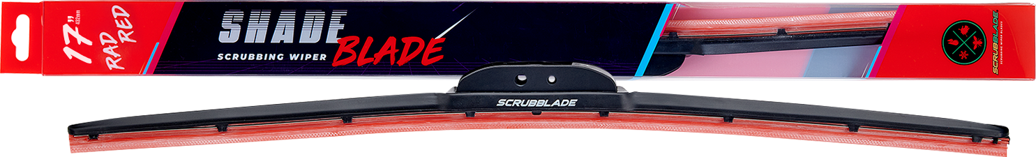 17" Rad Red ShadeBlade Wiper Blade